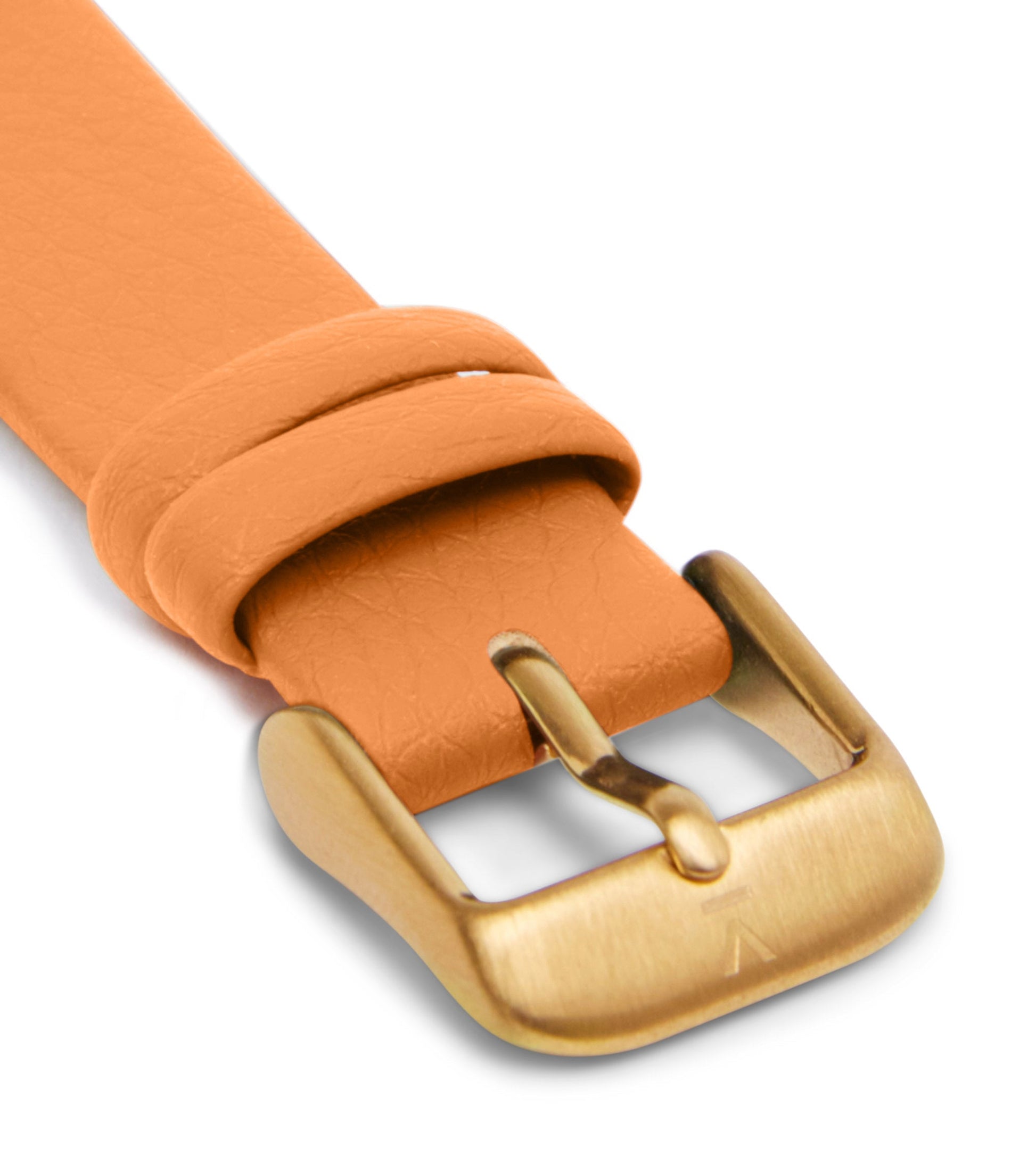 Burnt orange with brushed silver buckle | 16mm by Votch - Bare Fashion