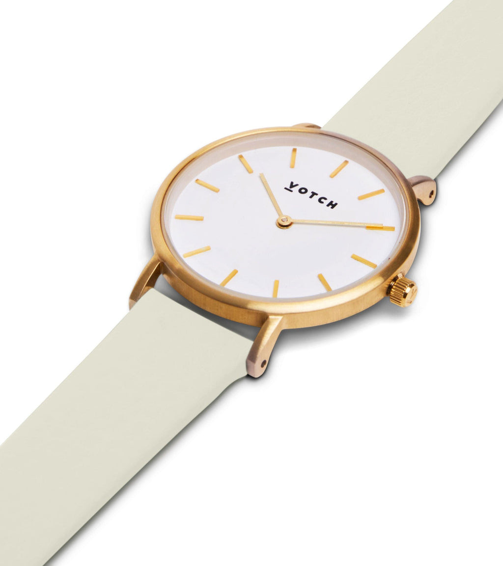 Gold & Linen Watch | Petite by Votch - Bare Fashion