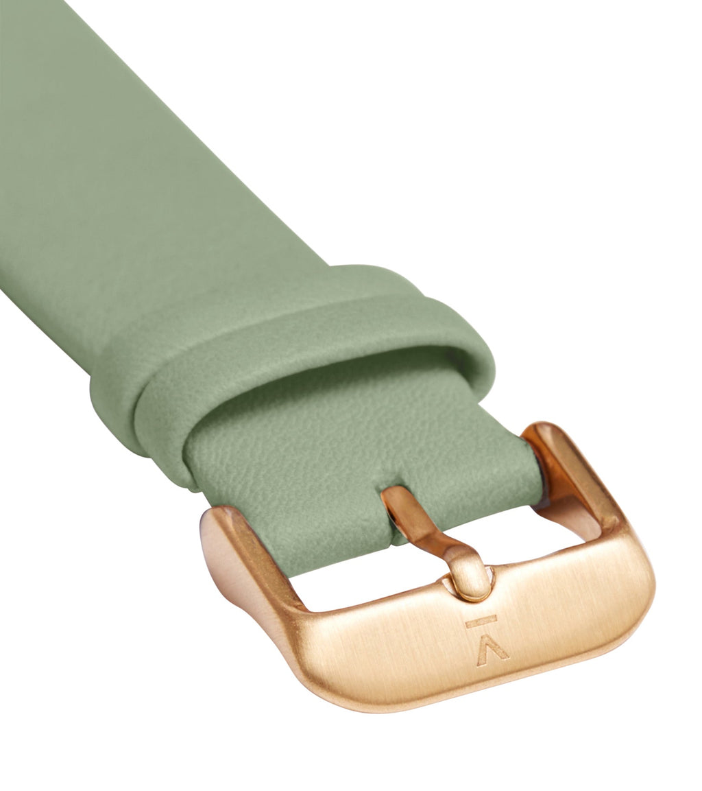 SAGE WITH BRUSHED GOLD BUCKLE | 20MM by Votch - Bare Fashion