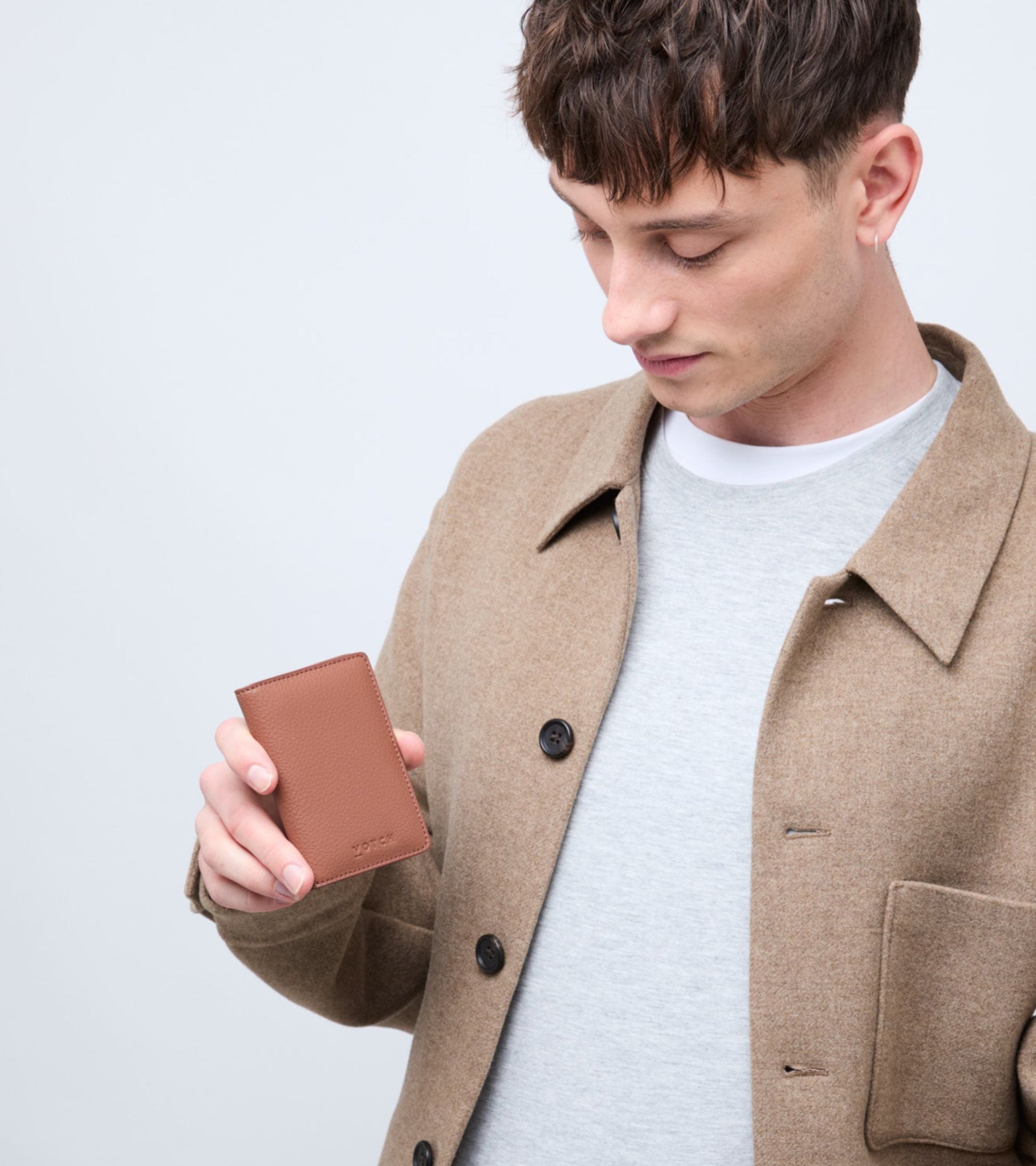 Wilf Vegan Bio-Based Bamboo Bifold Wallet in Brown by Votch - Bare Fashion
