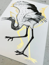 Load image into Gallery viewer, WHOOPING CRANE - ORIGINAL DRAWING by Gungho London - Bare Fashion
