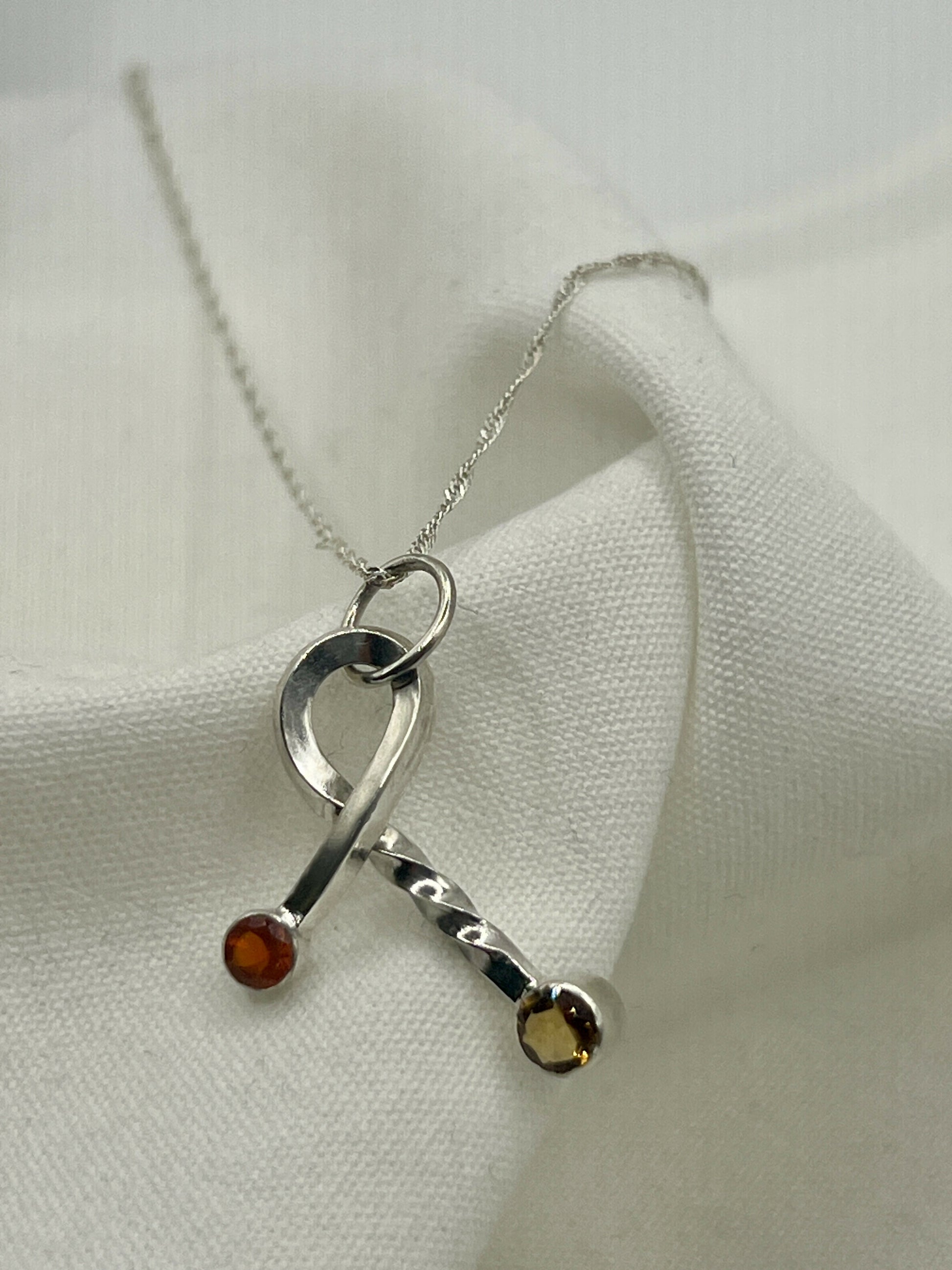 Citrine & Carnelian pendant by By Glorya - Bare Fashion