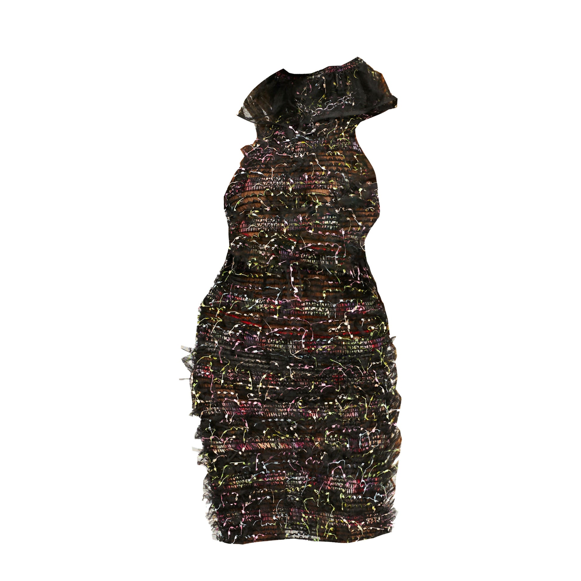 Goddess Summer Dress Black Multicolor by Sarah Regensburger - Bare Fashion