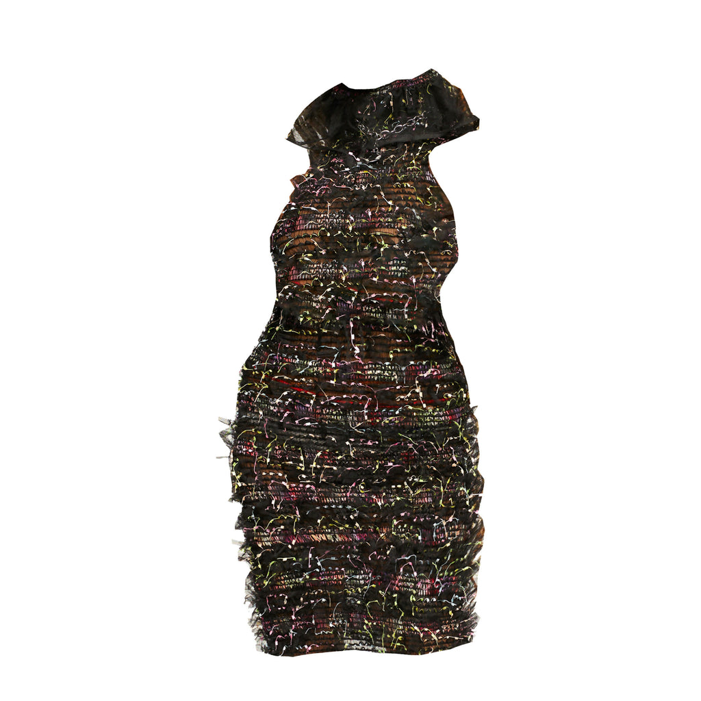 Goddess Summer Dress Black Multicolor by Sarah Regensburger - Bare Fashion