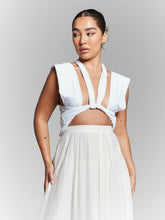 Load image into Gallery viewer, Isla Recycled Ivory Multiway Wrap Tie Top by InFlair - Bare Fashion
