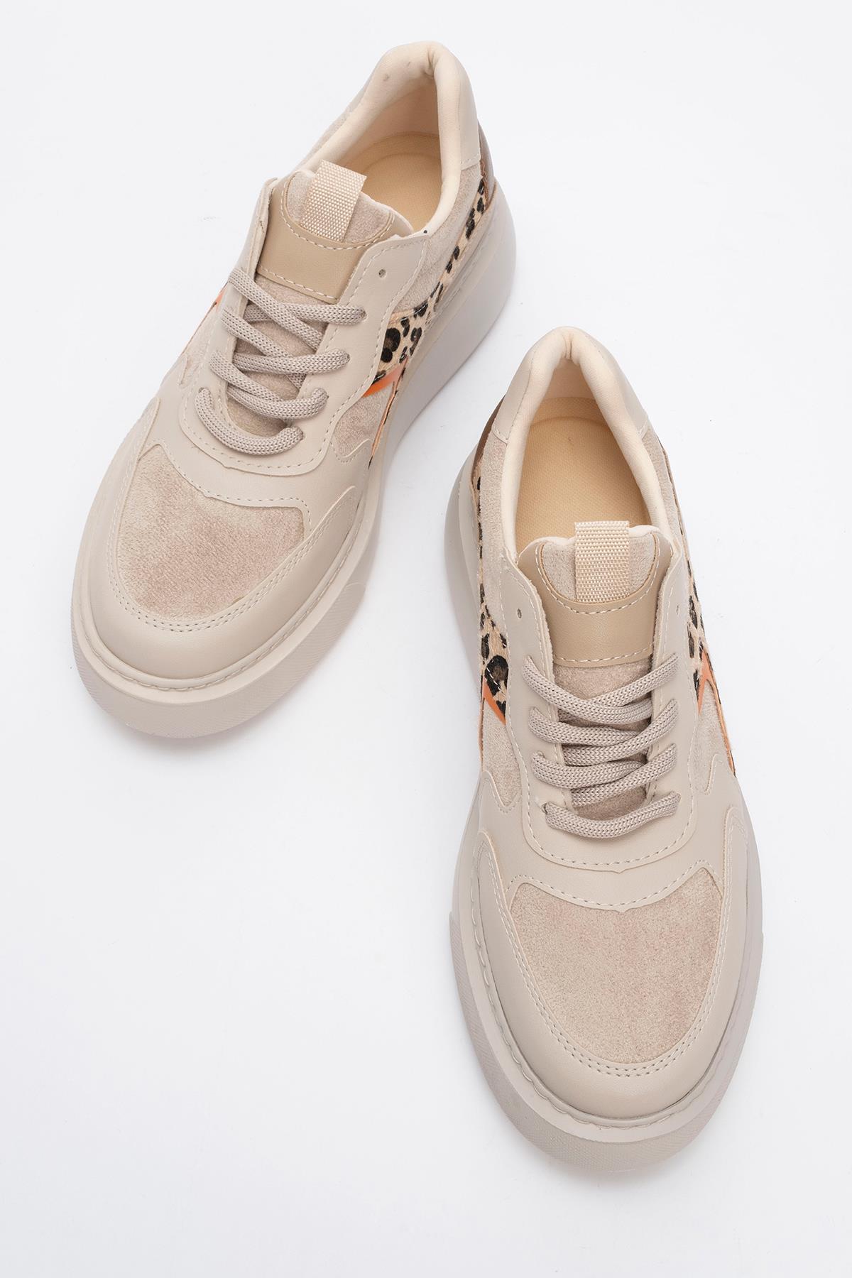 Ida - Beige Platform Sneakers by Prologue Shoes - Bare Fashion