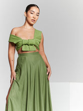 Load image into Gallery viewer, Isla Olive Green Multiway Wrap Tie Top by InFlair - Bare Fashion
