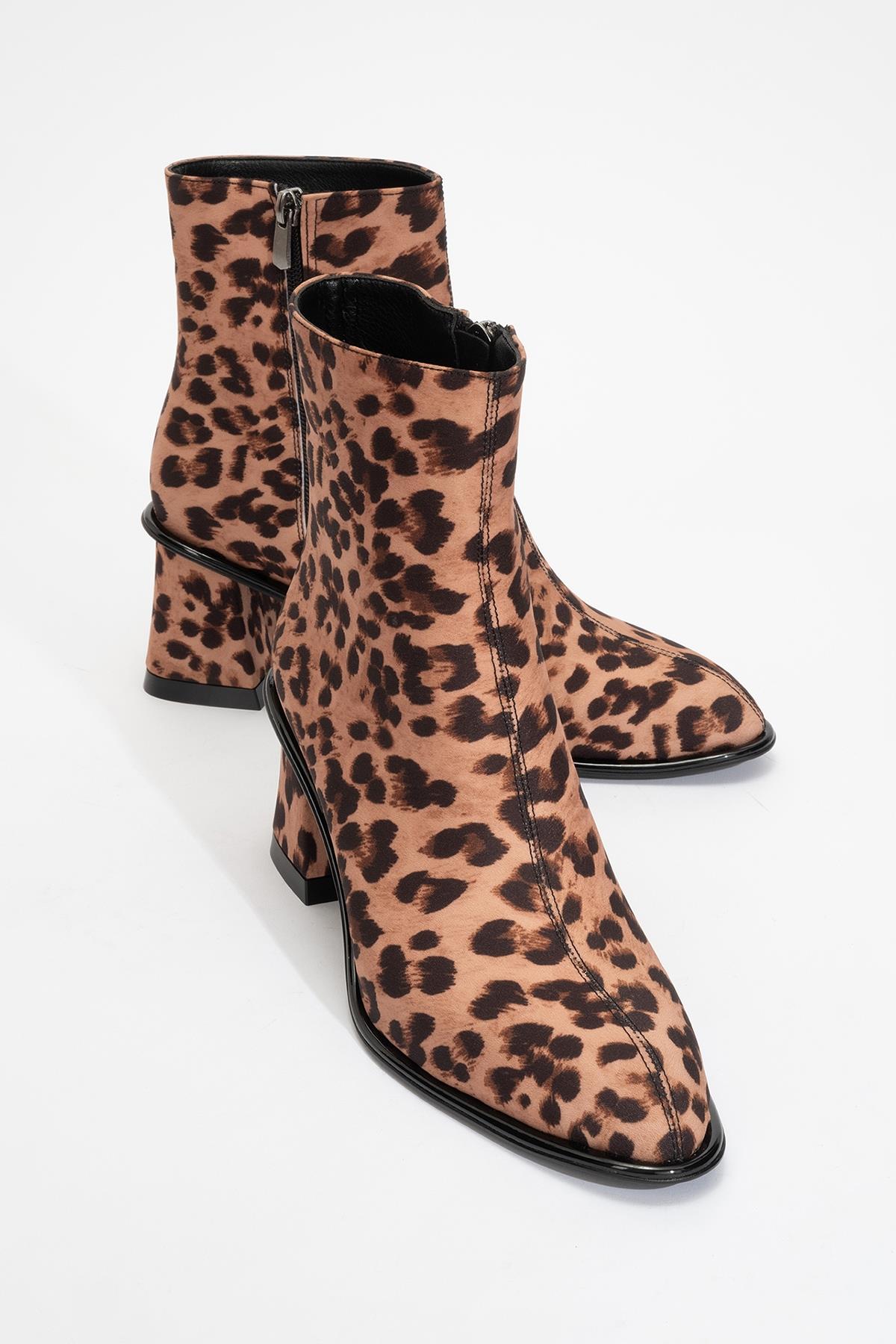 Alba Leopard Block Heel Boot (Women) by Prologue Shoes - Bare Fashion