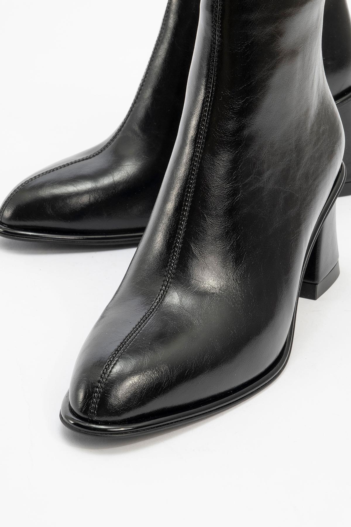 Alba Black Block Heel Boot (Women) by Prologue Shoes - Bare Fashion
