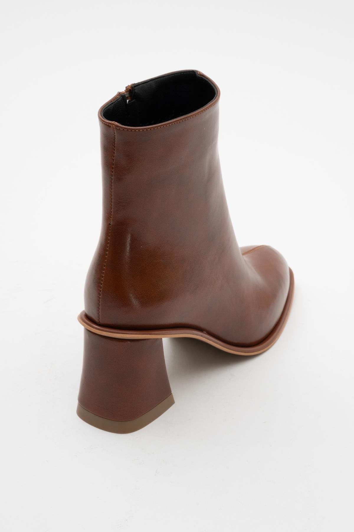 Alba Cognac Brown Block Heel Boot (Women) by Prologue Shoes - Bare Fashion