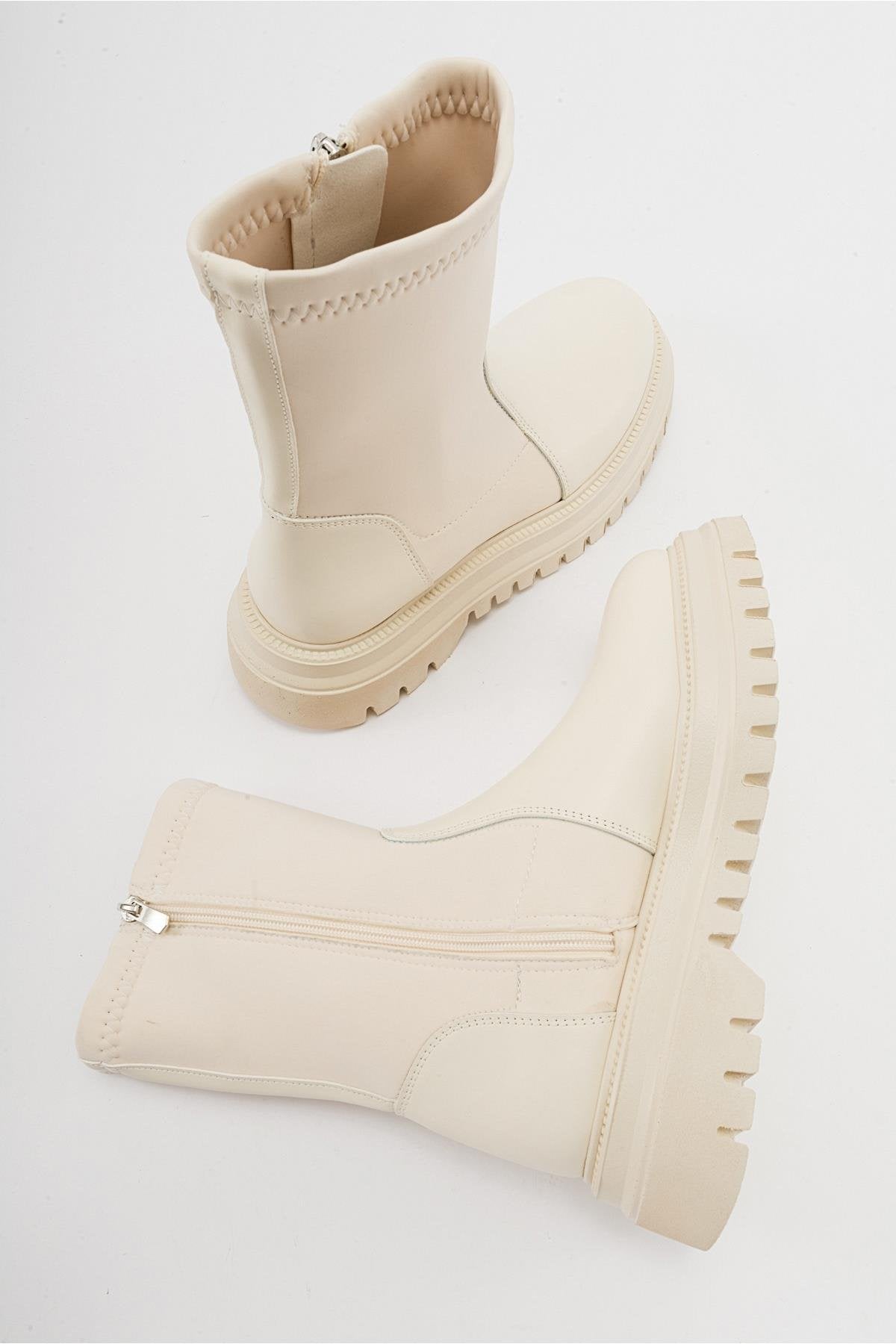 Alias Beige Scuba Boot (Women) by Prologue Shoes - Bare Fashion