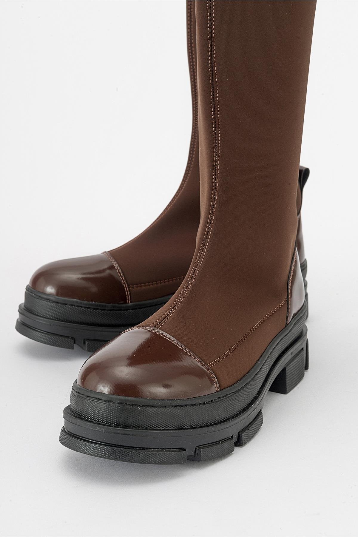 Bella Brown Scuba Boot (Women) by Prologue Shoes - Bare Fashion