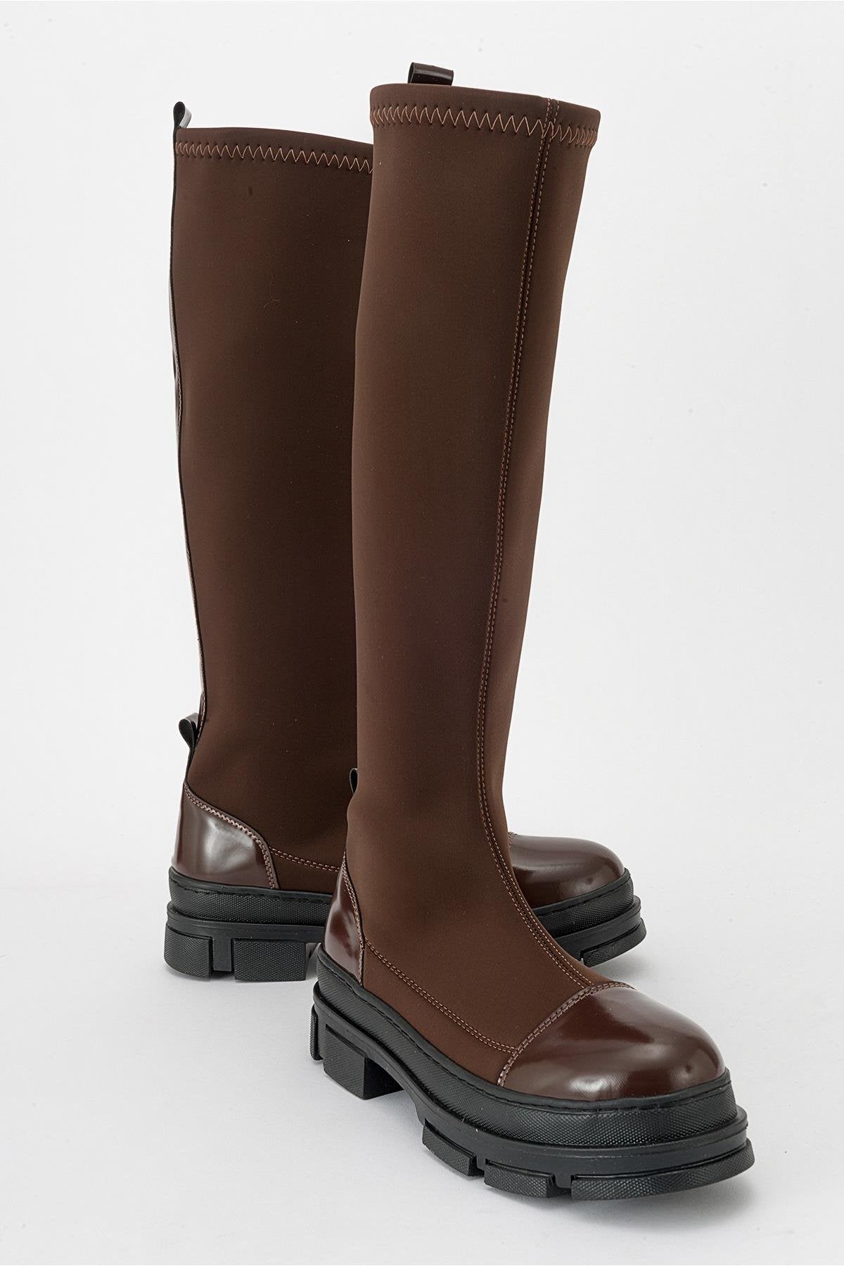 Bella Brown Scuba Boot (Women) by Prologue Shoes - Bare Fashion