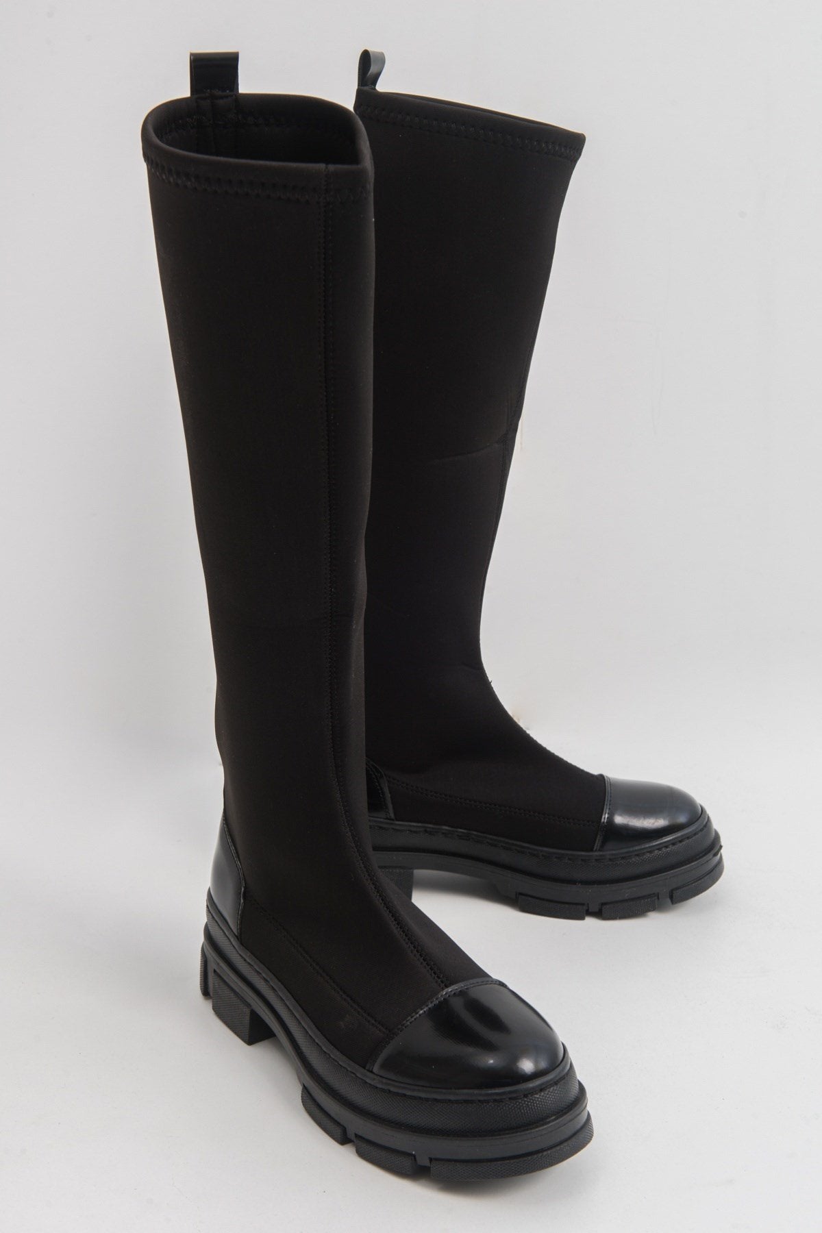 Bella Black Scuba Boot (Women) by Prologue Shoes - Bare Fashion