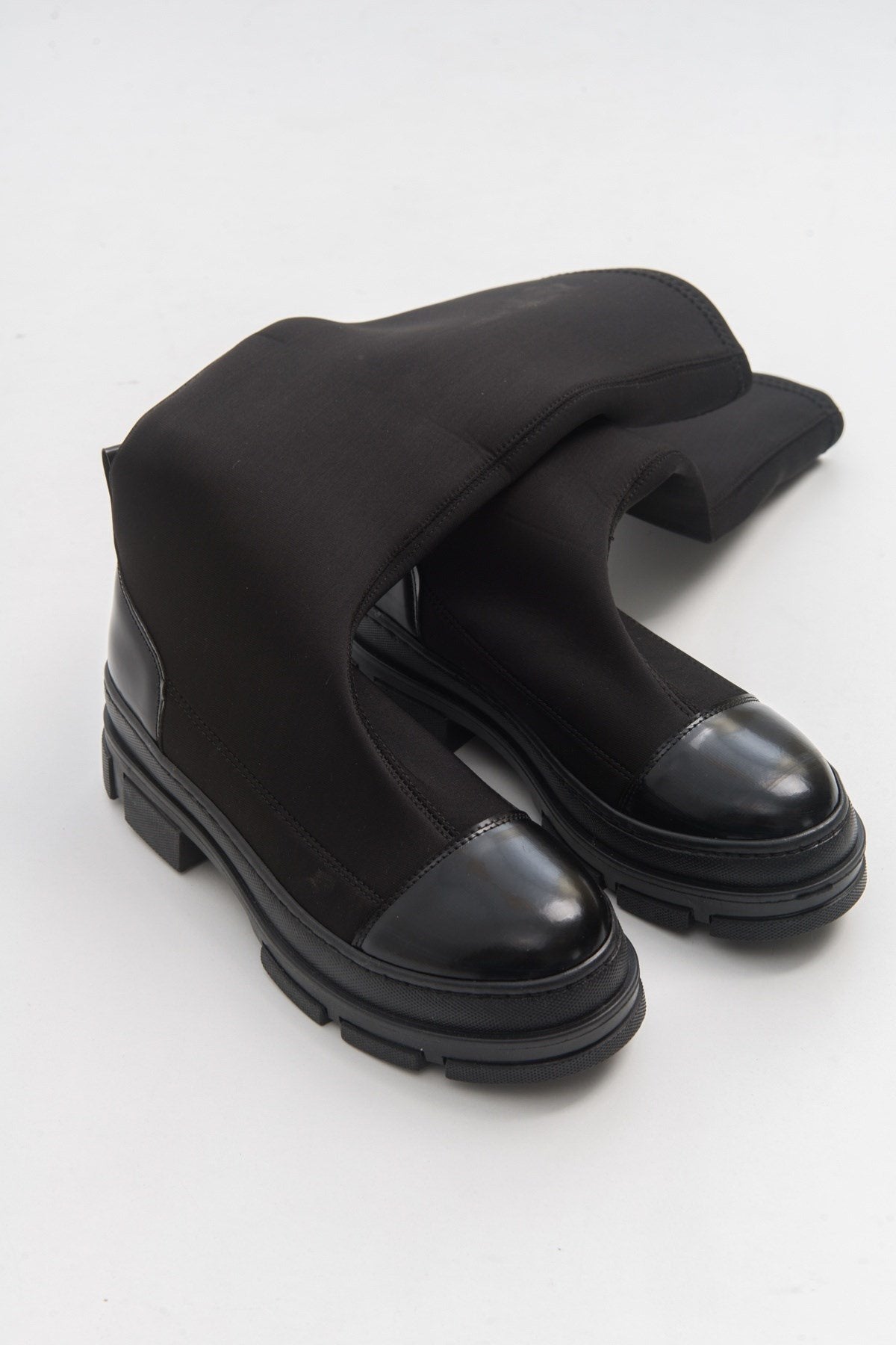 Bella Black Scuba Boot (Women) by Prologue Shoes - Bare Fashion