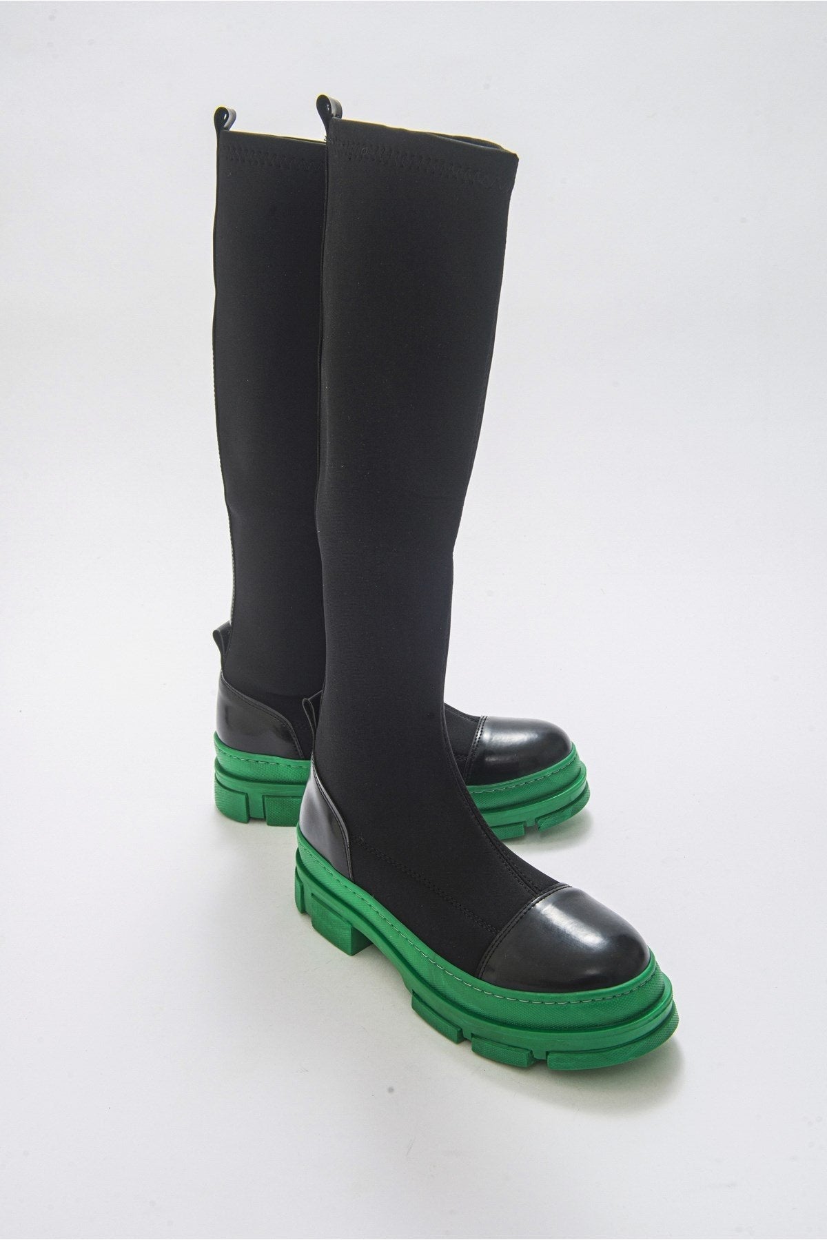 Bella Black & Green Scuba Boot (Women) by Prologue Shoes - Bare Fashion