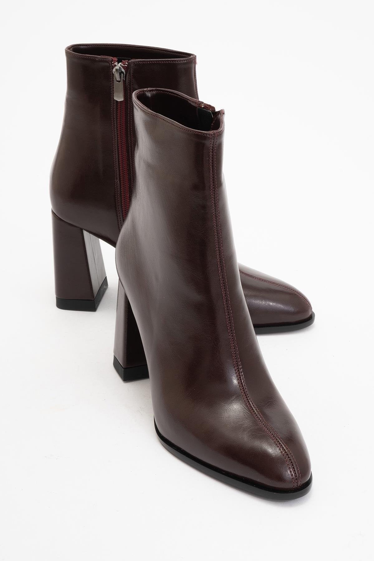 Jewel Burgundy High Heel Boot (Women) by Prologue Shoes - Bare Fashion