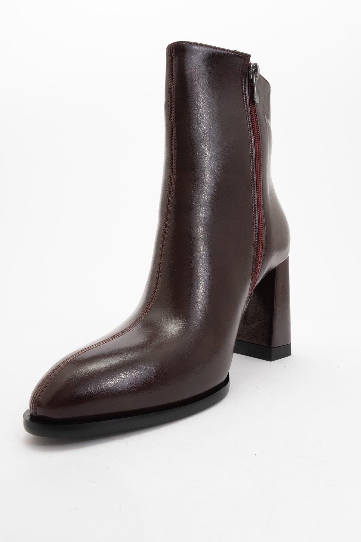 Jewel Burgundy High Heel Boot (Women) by Prologue Shoes - Bare Fashion