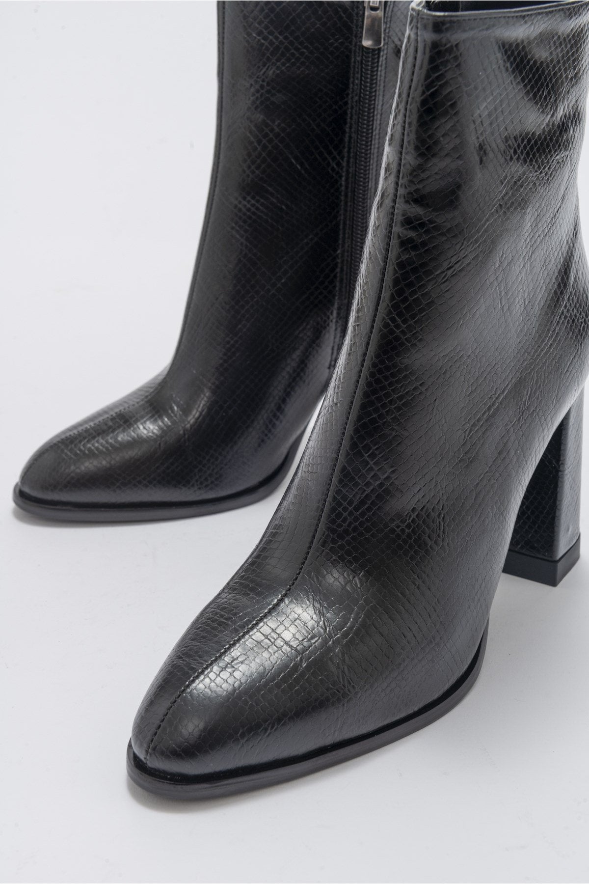 Jewel Black Pattern High Heel Boot (Women) by Prologue Shoes - Bare Fashion