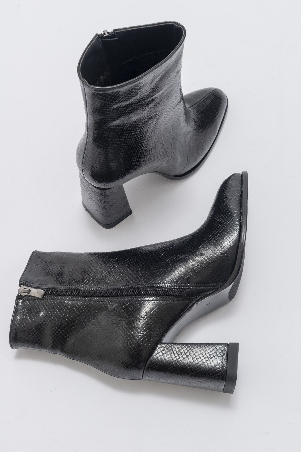 Jewel Black Pattern High Heel Boot (Women) by Prologue Shoes - Bare Fashion