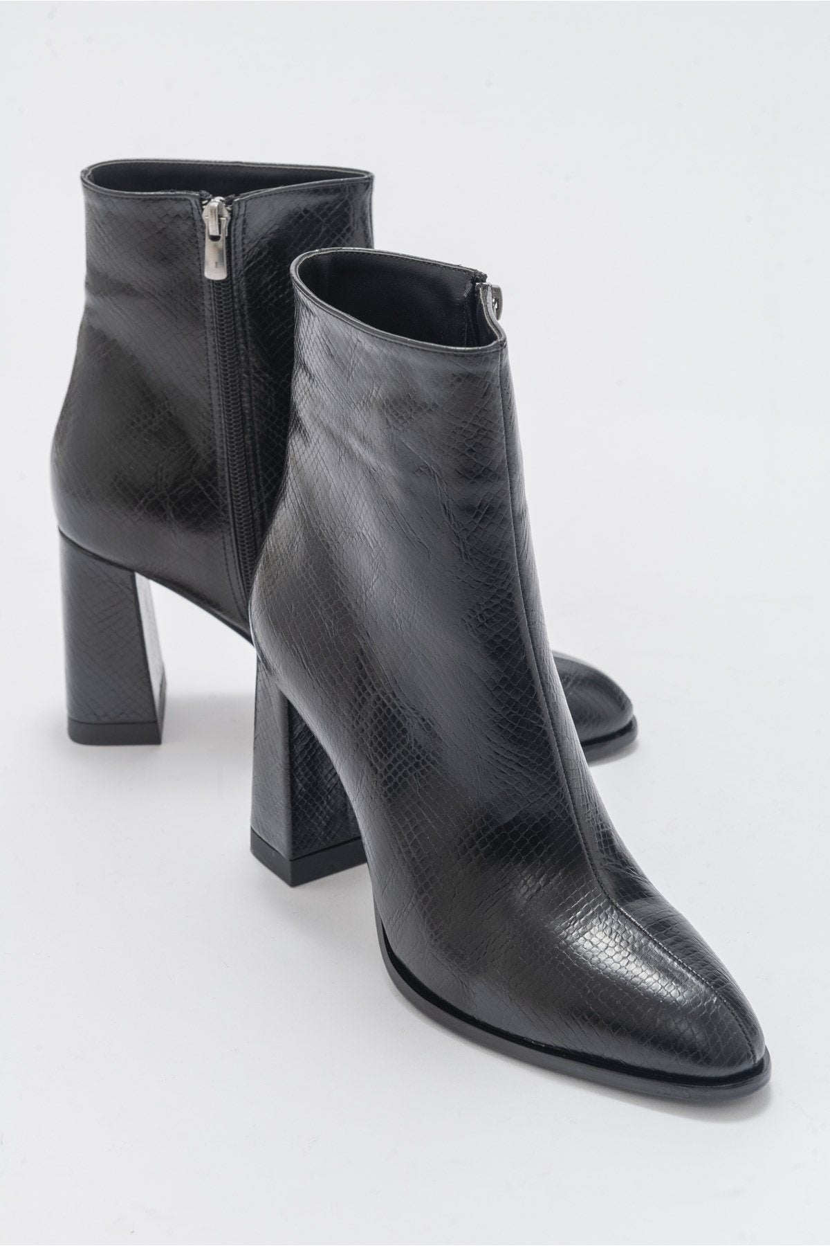 Jewel Black Pattern High Heel Boot (Women) by Prologue Shoes - Bare Fashion