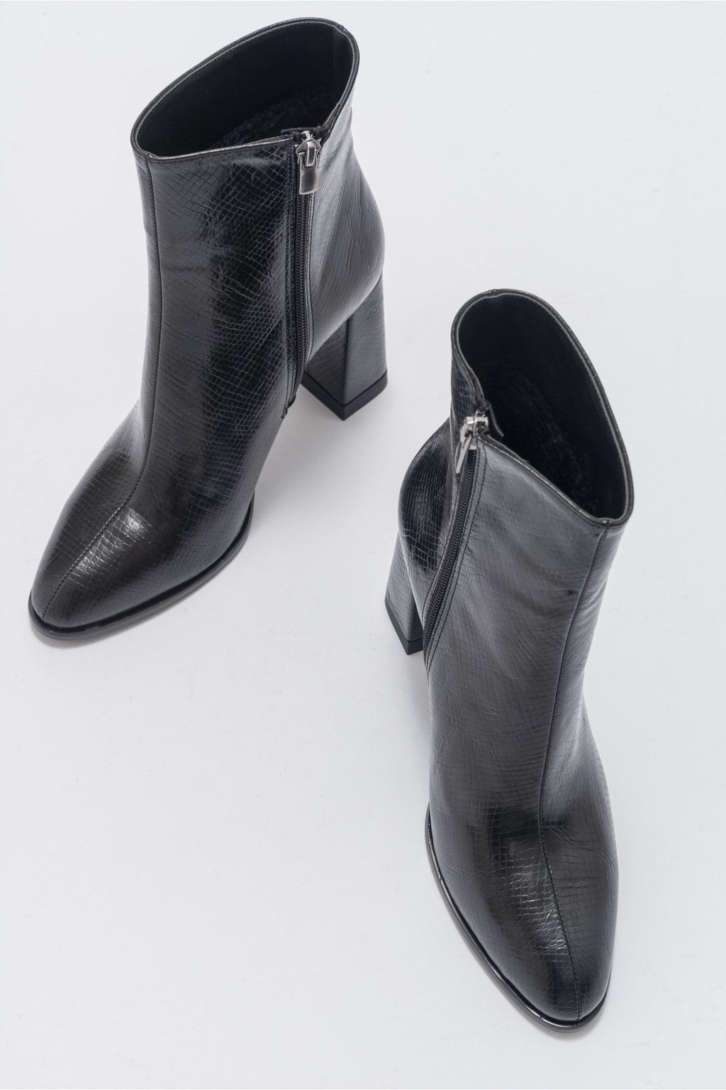 Jewel Black Pattern High Heel Boot (Women) by Prologue Shoes - Bare Fashion