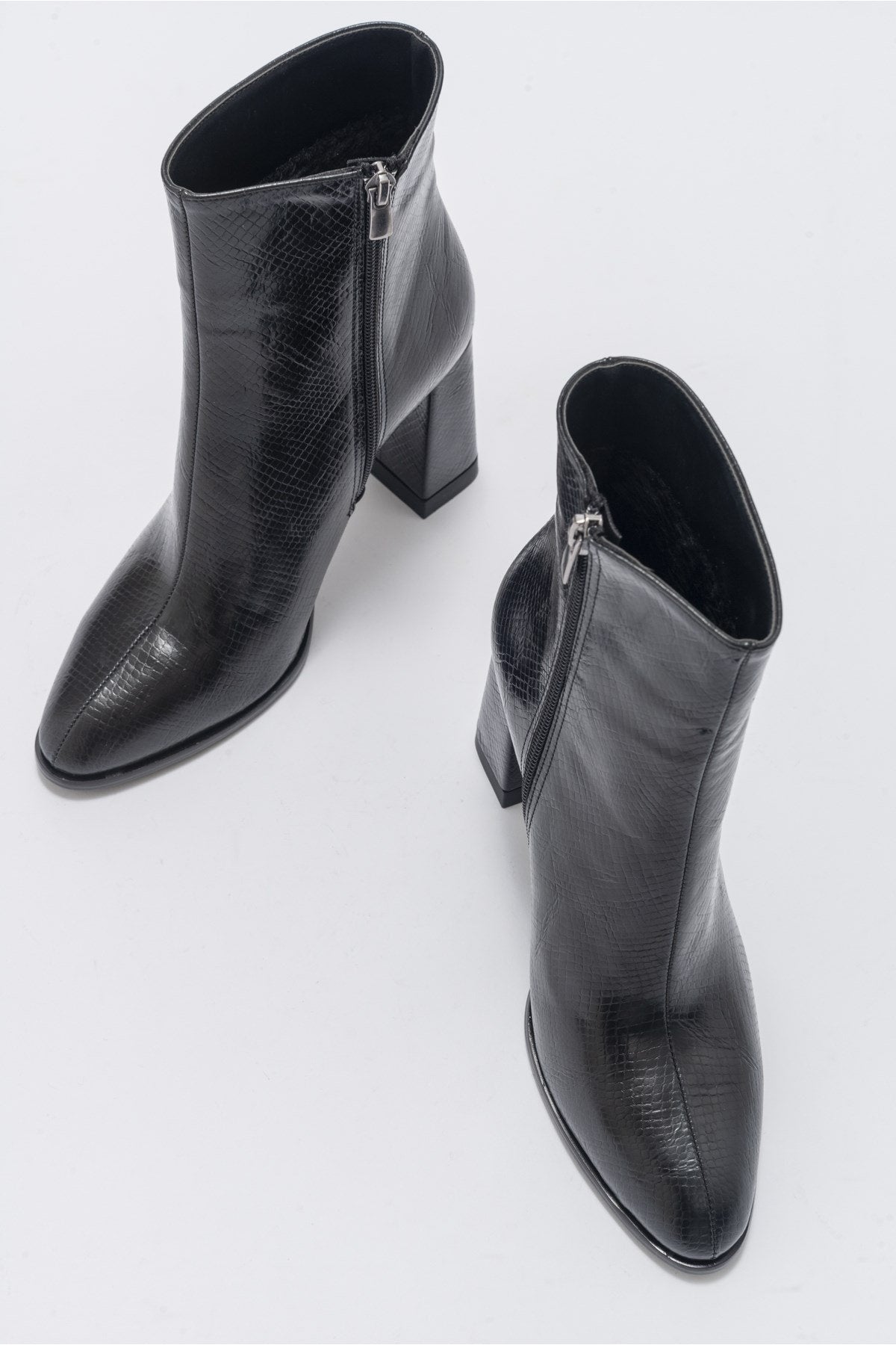 Jewel Black Pattern High Heel Boot (Women) by Prologue Shoes - Bare Fashion