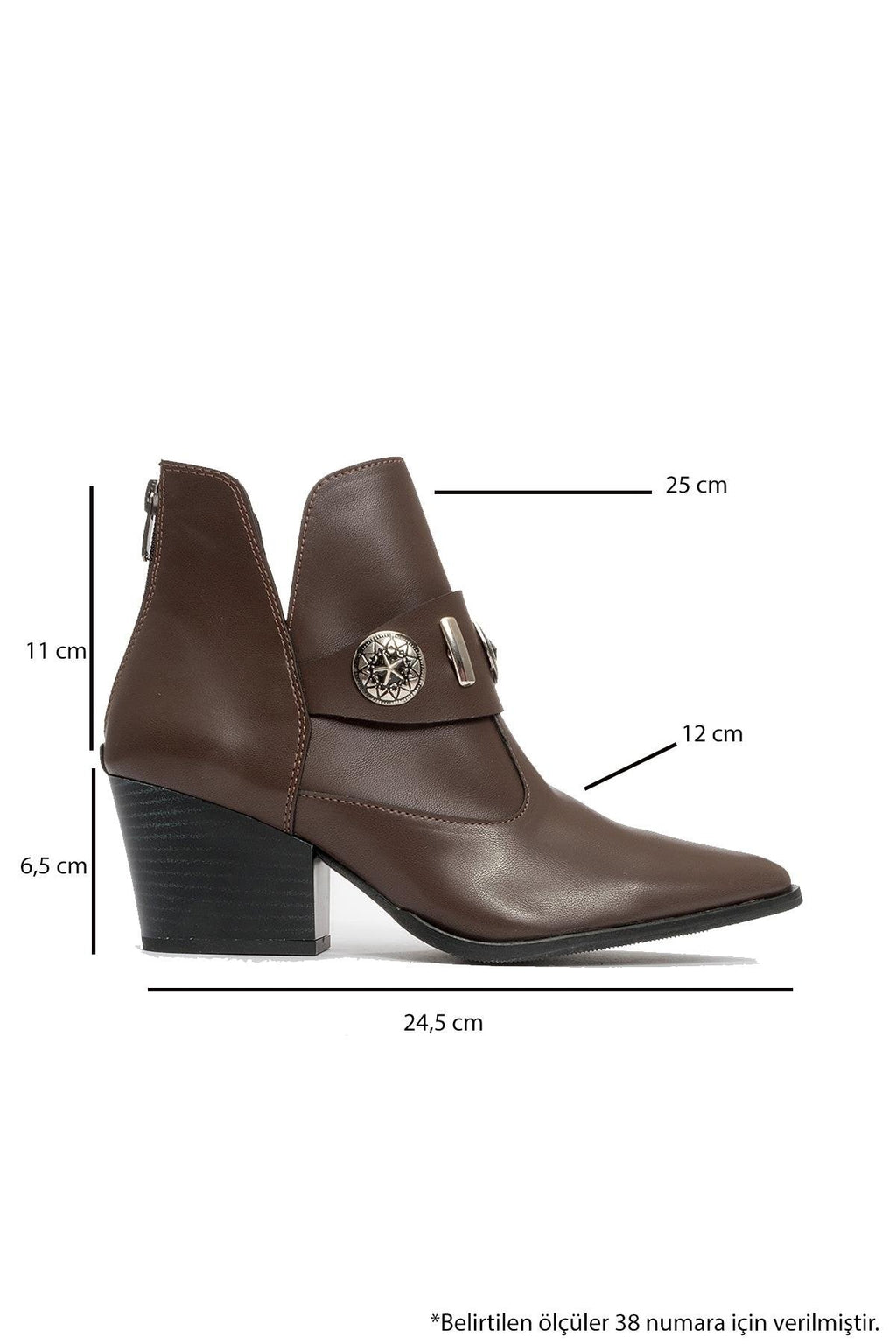 Kenda Brown Buckle Block Heel Boot (Women) by Prologue Shoes - Bare Fashion