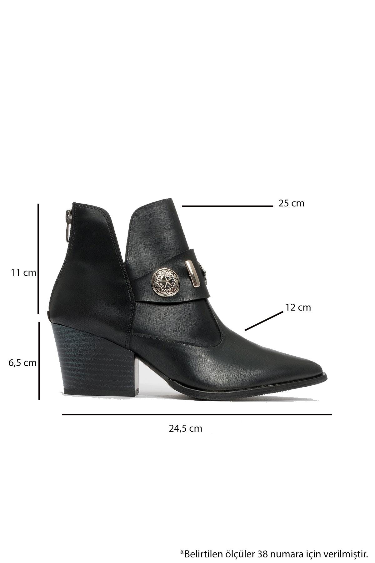 Kenda Black Buckle Block Heel Boot (Women) by Prologue Shoes - Bare Fashion