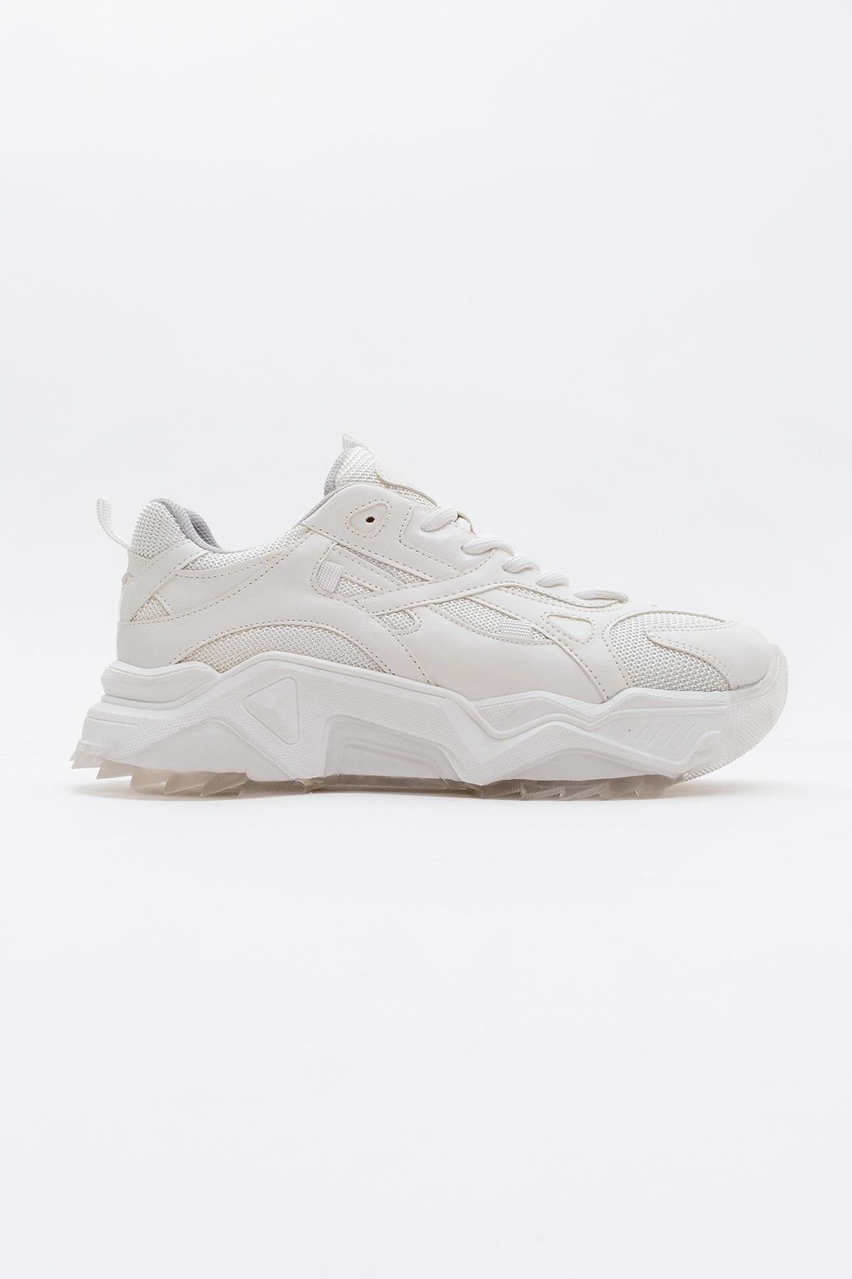 Loretta - White Platform Sneakers by Prologue Shoes - Bare Fashion