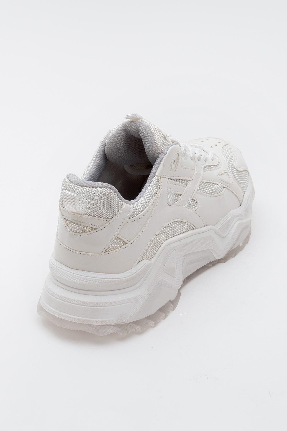 Loretta - White Platform Sneakers by Prologue Shoes - Bare Fashion