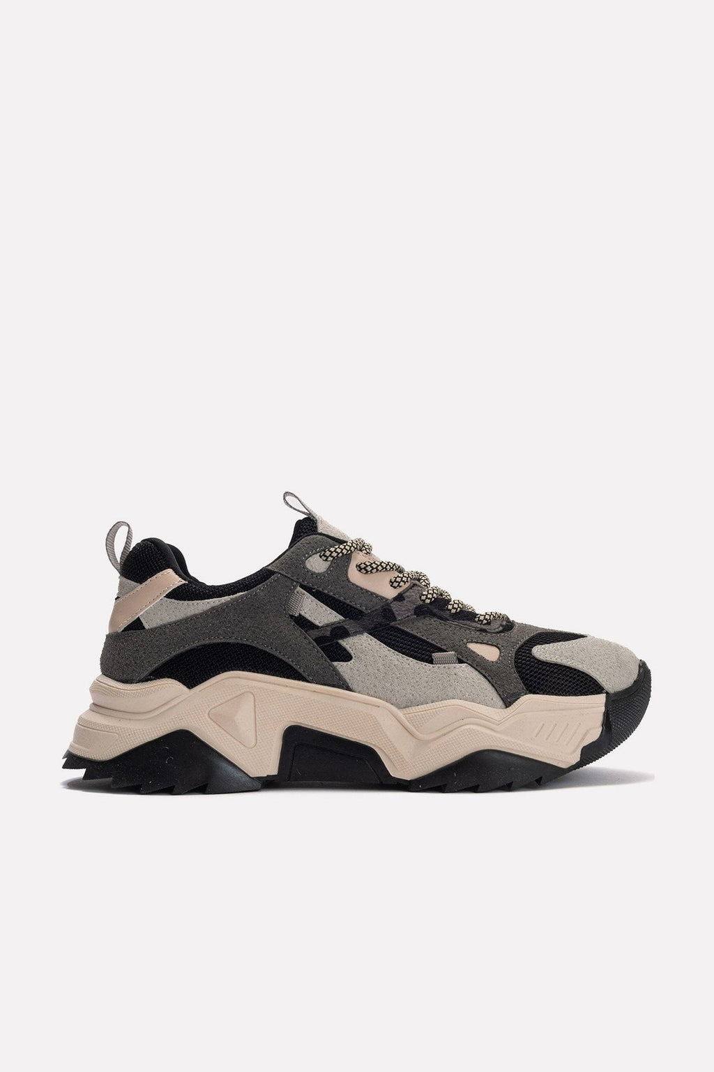 Loretta - Black Gray Platform Sneakers by Prologue Shoes - Bare Fashion