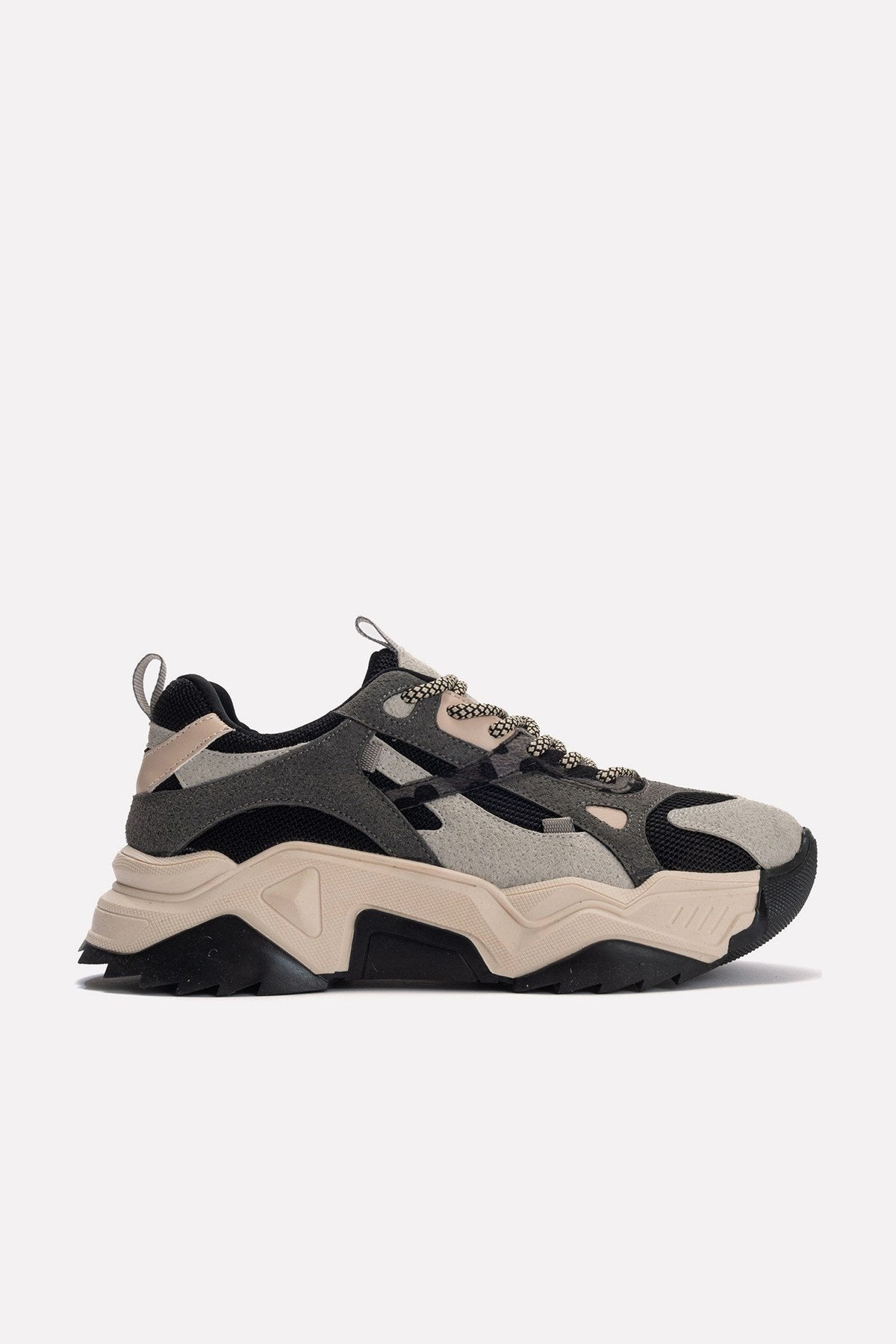 Loretta - Black Gray Platform Sneakers by Prologue Shoes - Bare Fashion