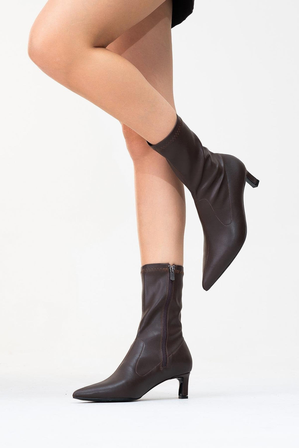 Lewin Brown Cilt Pointed Toe Stiletto Boot (Women) by Prologue Shoes - Bare Fashion