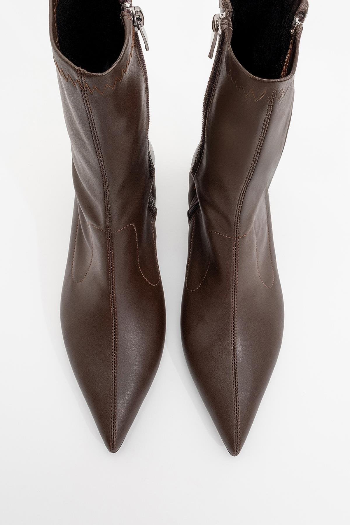 Lewin Brown Cilt Pointed Toe Stiletto Boot (Women) by Prologue Shoes - Bare Fashion