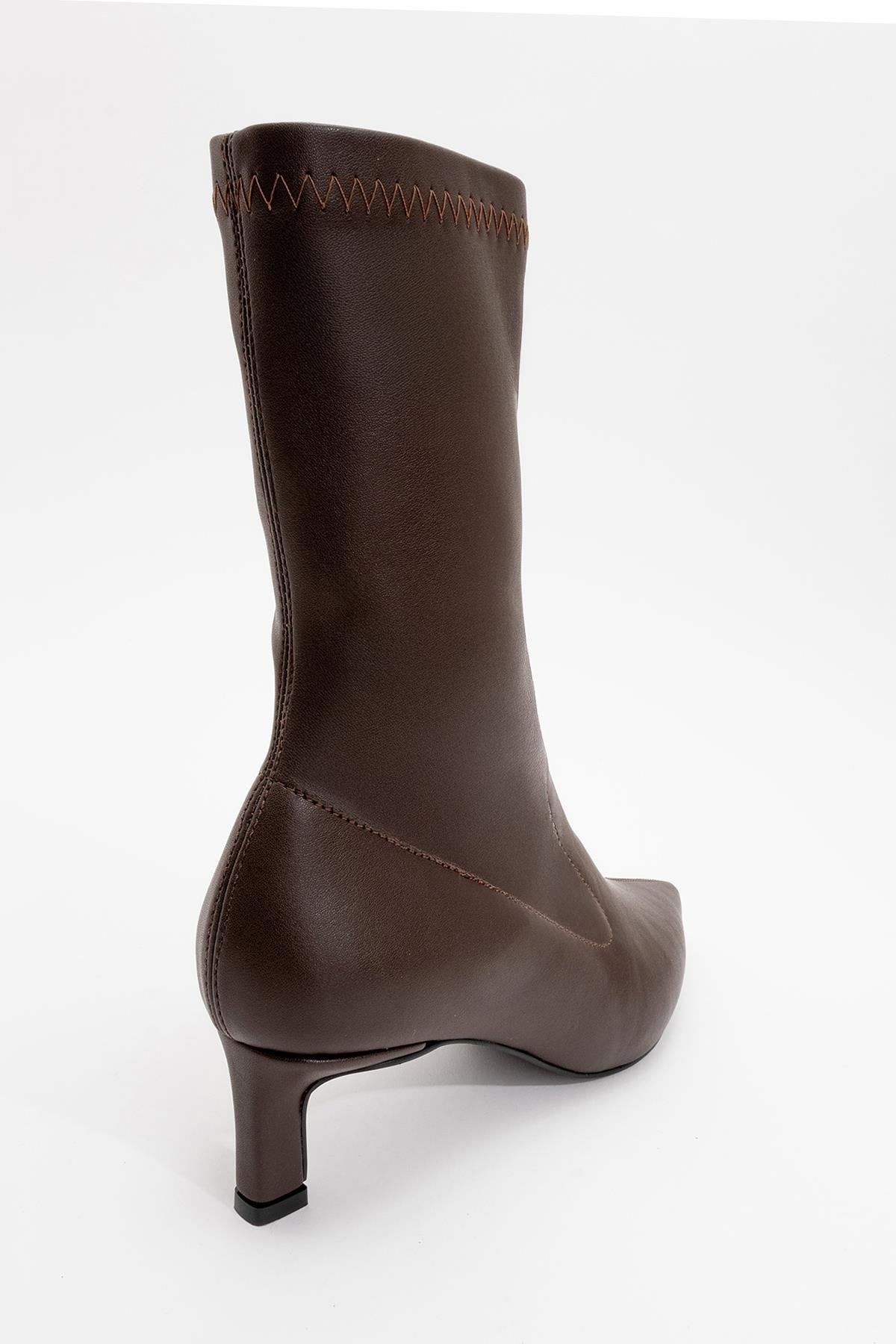 Lewin Brown Cilt Pointed Toe Stiletto Boot (Women) by Prologue Shoes - Bare Fashion