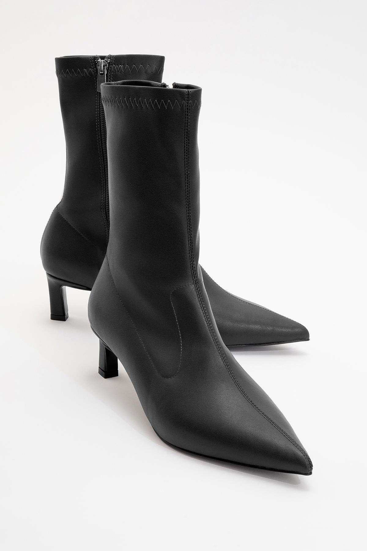 Lewin Black Cilt Pointed Toe Stiletto Boot (Women) by Prologue Shoes - Bare Fashion