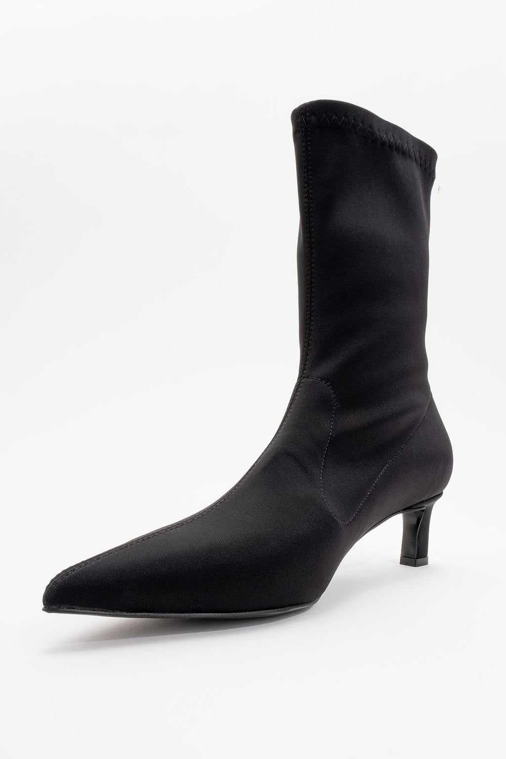 Lewin Black Stretch Pointed Toe Stiletto Boot (Women) by Prologue Shoes - Bare Fashion
