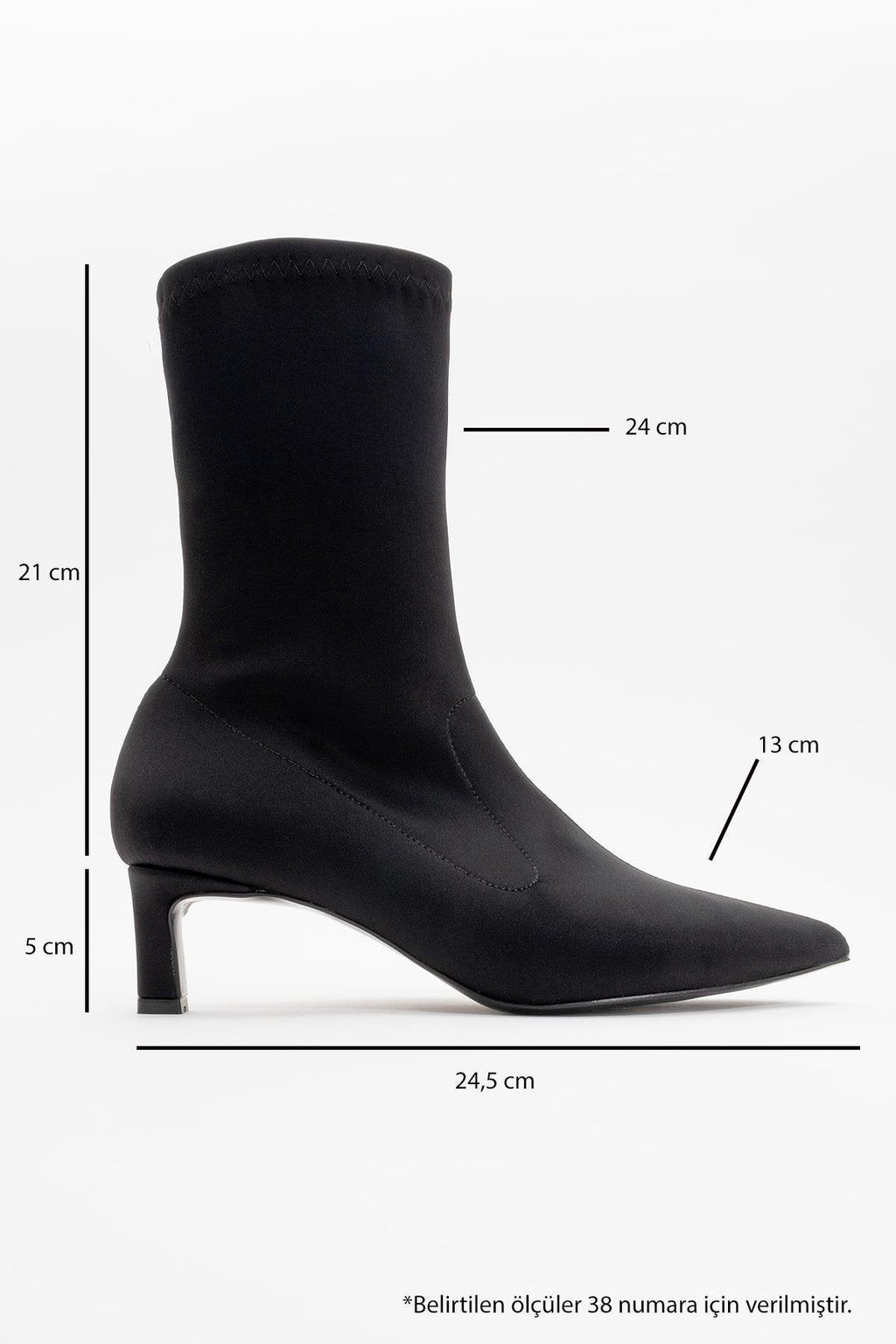 Lewin Black Stretch Pointed Toe Stiletto Boot (Women) by Prologue Shoes - Bare Fashion