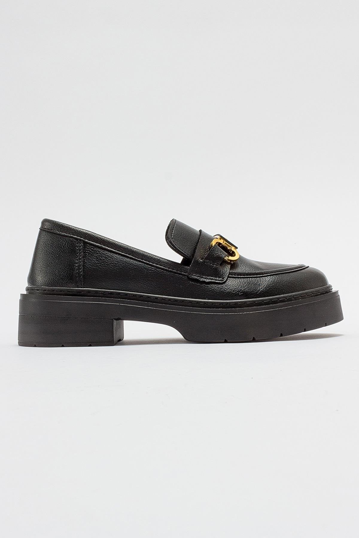 Simone - Black Bit Platform Loafers by Prologue Shoes - Bare Fashion