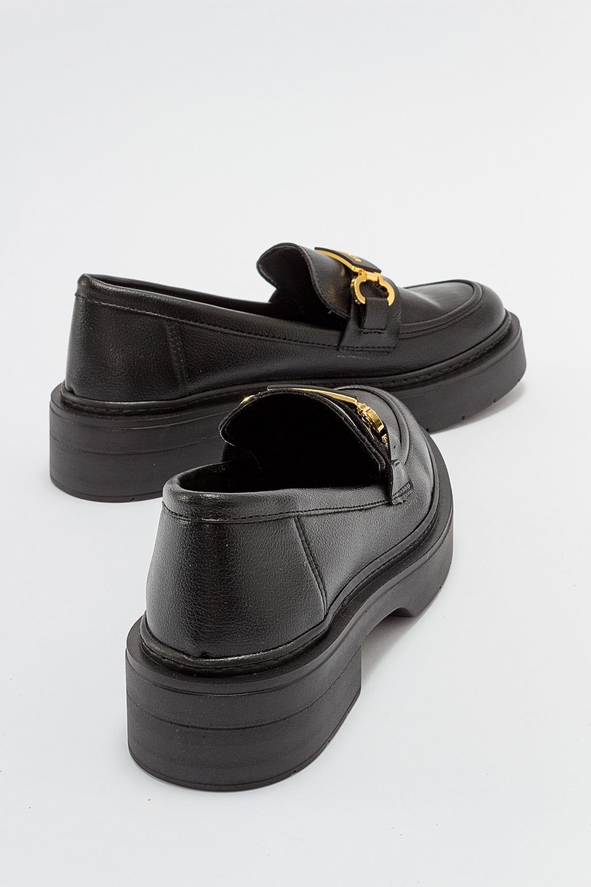 Simone - Black Bit Platform Loafers by Prologue Shoes - Bare Fashion