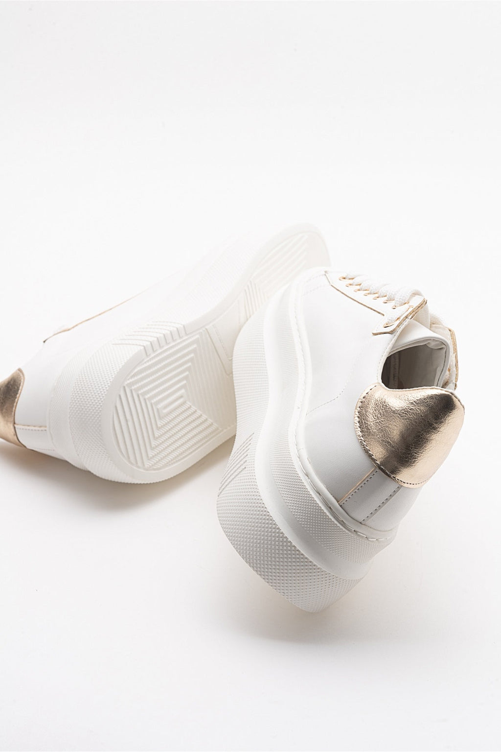 Violette - White Platform Sneakers by Prologue Shoes - Bare Fashion