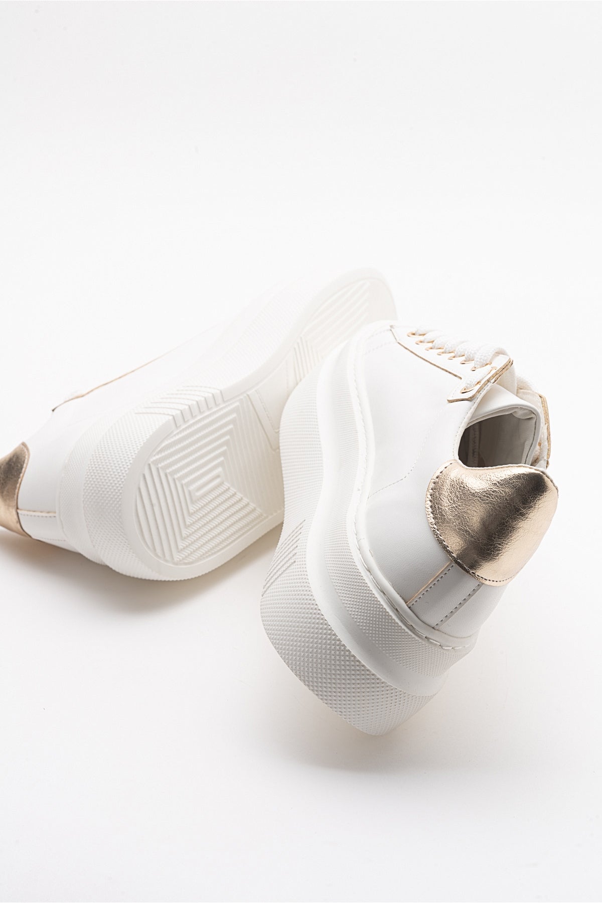 Violette - White Platform Sneakers by Prologue Shoes - Bare Fashion