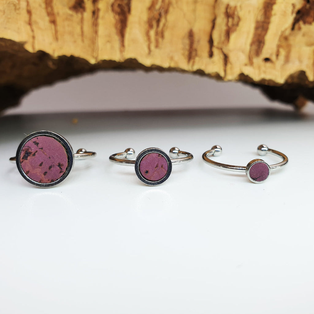 Fabrikk 1 Planet Stacking Ring Set | Small-Medium-Large | Purple Music | Vegan Leather by FABRIKK - Bare Fashion