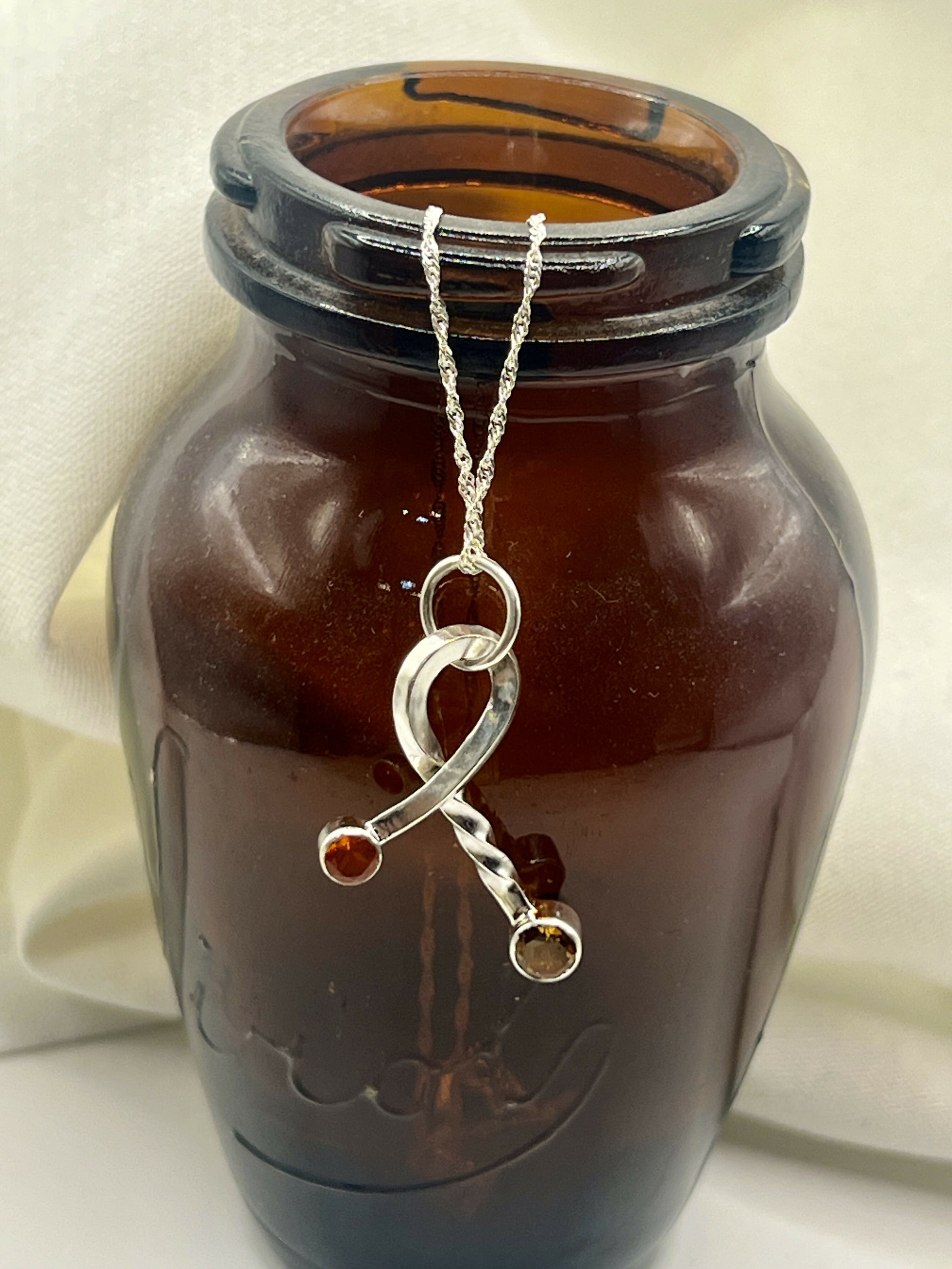 Citrine & Carnelian pendant by By Glorya - Bare Fashion