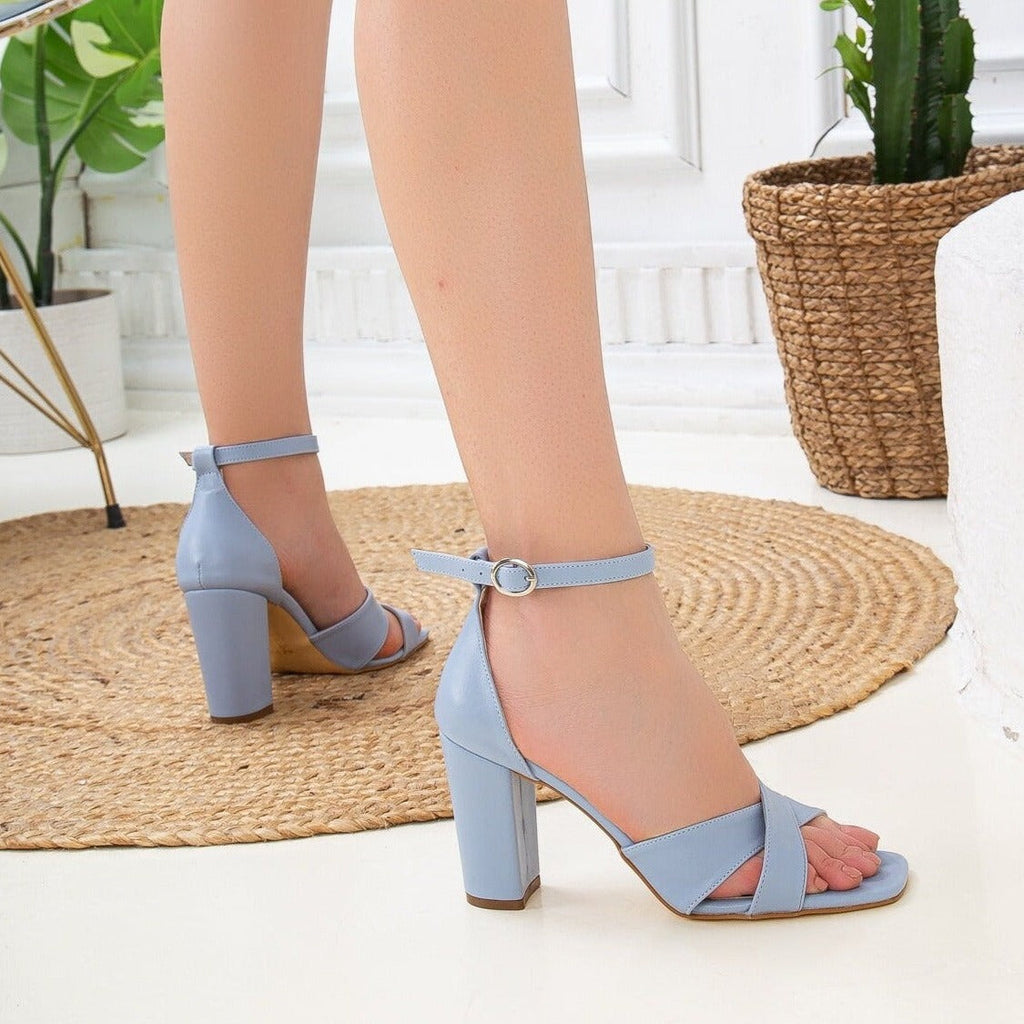 Amelia - Baby Blue Heels by Prologue Shoes - Bare Fashion