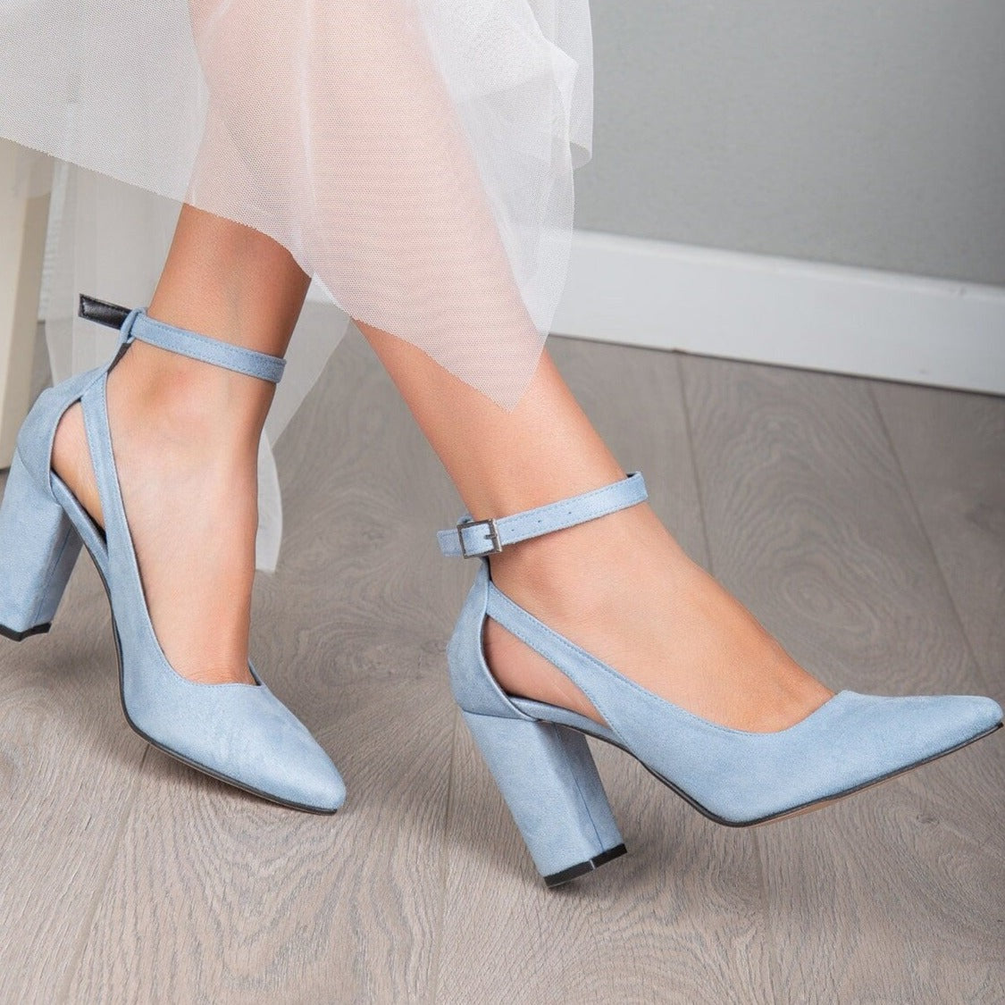 Colette - Blue Wedding Shoes by Prologue Shoes - Bare Fashion