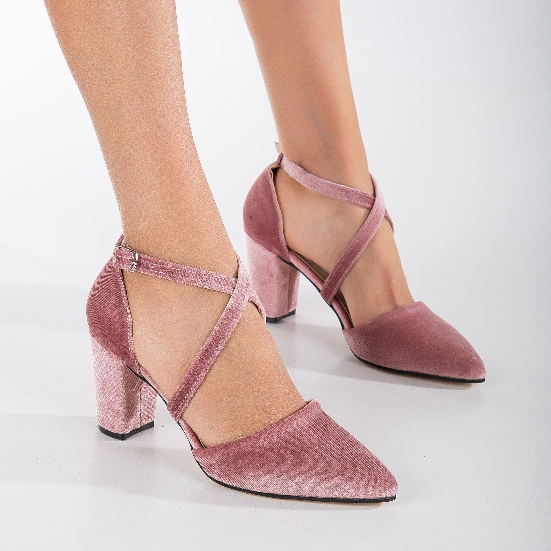 Sina - Royal Rose Velvet Bridal Shoes by Prologue Shoes - Bare Fashion