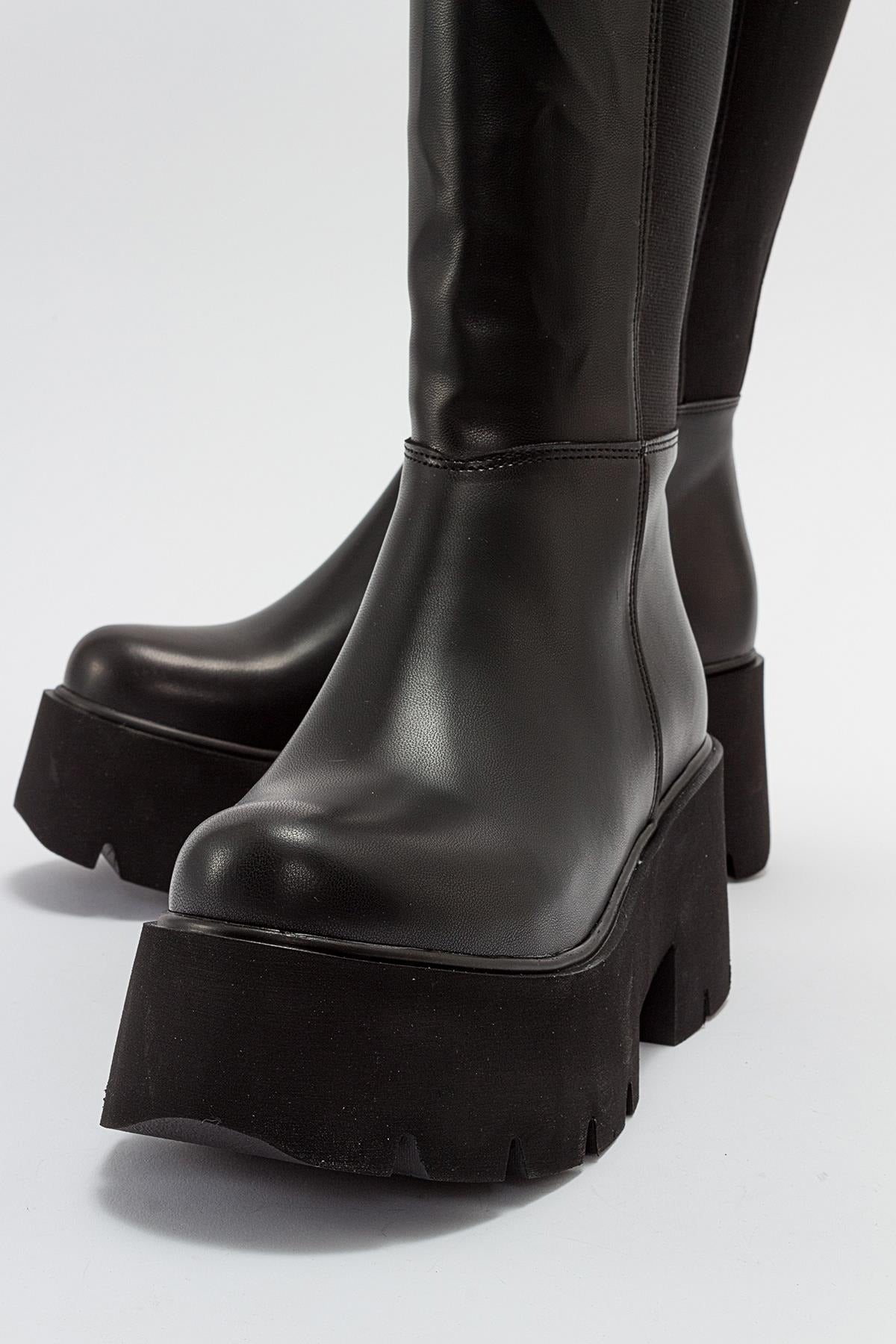 Solo Black Platform Boot (Women) by Prologue Shoes - Bare Fashion