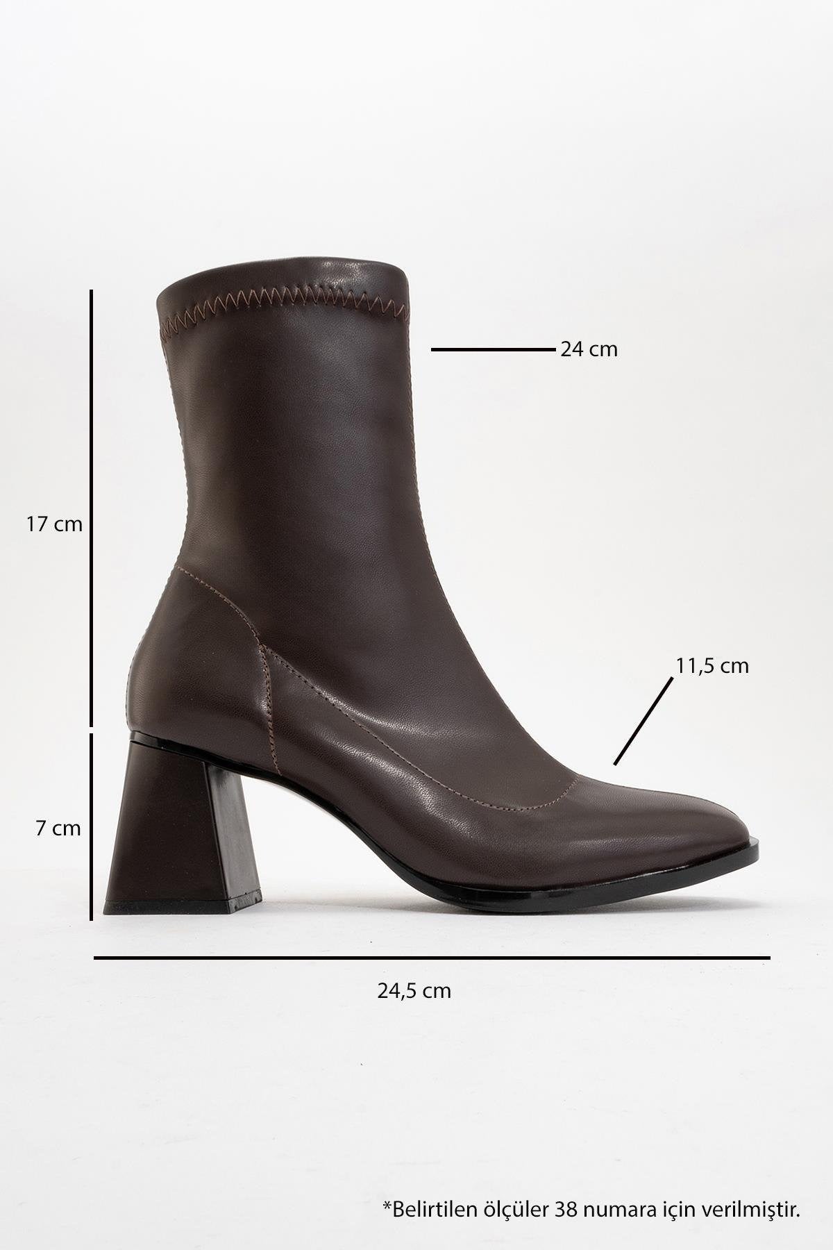 Plesa Dark Brown Chunky Heel Boot (Women) by Prologue Shoes - Bare Fashion